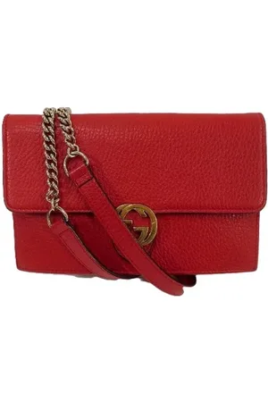 Gucci Pre-owned, Kobieta, Czerwony, ONE SIZE, Skóra, Pre-owned Leather crossbody-bags