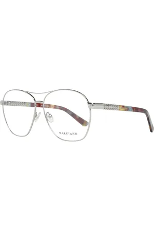 Guess Akcesoria, Kobieta, Szary, ONE SIZE, Srebrne Okulary Optyczne Aviator Damskie
