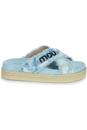 Mou Buty, Kobieta, Niebieski, 36 EU, Stylowe Sandały na Letnie Dni