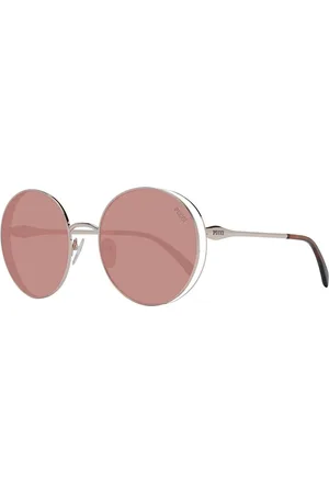 Emilio Pucci Akcesoria, Kobieta, Różowy, ONE SIZE, Różowe Złoto Okrągłe Okulary Przeciwsłoneczne Damskie