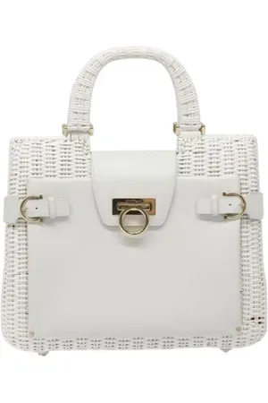 Salvatore Ferragamo Pre-owned, Kobieta, Biały, ONE SIZE, Skóra, Pre-owned Fabric handbags