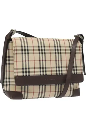 Burberry Pre-owned, Kobieta, Beżowy, ONE SIZE, Skóra, Pre-owned Canvas shoulder-bags