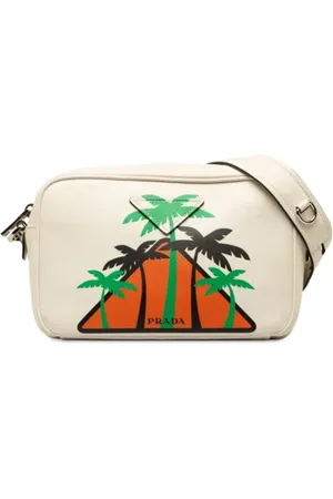 Prada Pre-owned, Kobieta, Beżowy, ONE SIZE, Skóra, Pre-owned Fabric prada-bags