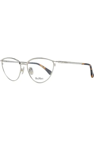 Max Mara Akcesoria, Kobieta, Żółty, ONE SIZE, Złote Okulary Optyczne dla Kobiet Cat Eye