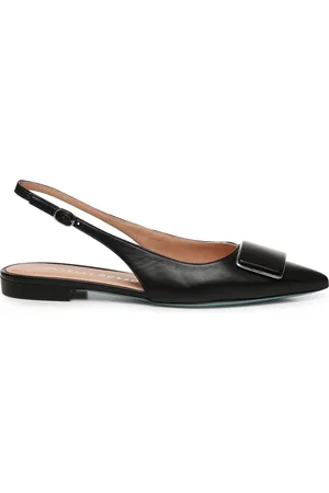 Fratelli Russo Buty, Kobieta, Czarny, 37 EU, Czarne płaskie buty z klamrą na kostce