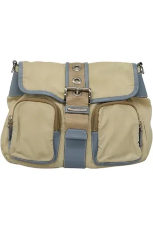 Prada Pre-owned, Kobieta, Beżowy, ONE SIZE, Nylon, Pre-owned Nylon prada-bags