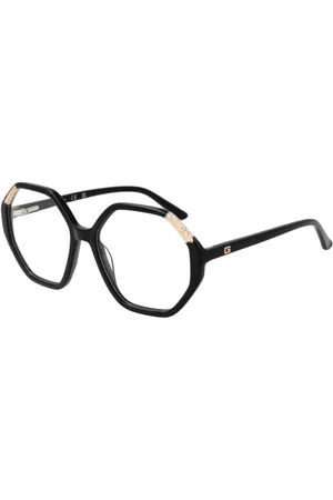 Guess Akcesoria, Kobieta, Czarny, ONE SIZE, Czarne Okulary Optyczne Damskie Styl Prostokątny