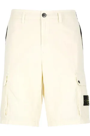 Stone Island Szorty, Mężczyzna, Beżowy, W31, Oliwkowe Cargo Shorts z Kieszeniami
