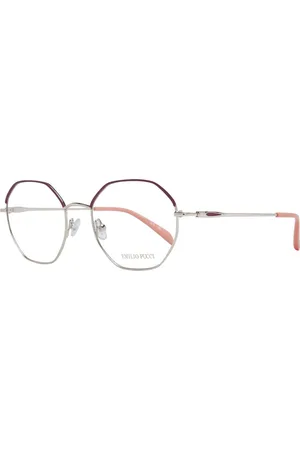 Emilio Pucci Akcesoria, Kobieta, Czerwony, ONE SIZE, Czerwone Okulary Optyczne Dla Kobiet Styl Okrągły