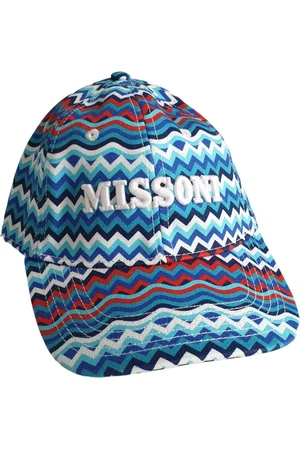 Missoni Akcesoria, Kobieta, Wielobarwność, ONE SIZE, Wielokolorowy Bawełniany Kaptur Baseballowy