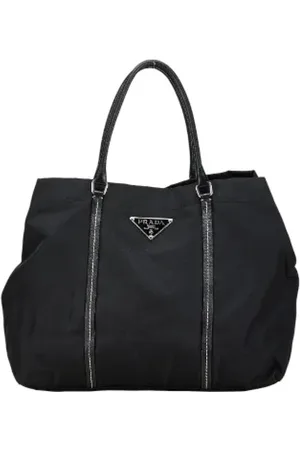 Prada Pre-owned, Kobieta, Czarny, ONE SIZE, Skóra, Pre-owned Canvas totes