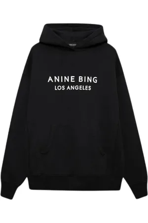ANINE BING Bluzy, Kobieta, Czarny, S, Wygodny hoodie na co dzień