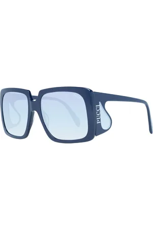 Emilio Pucci Akcesoria, Kobieta, Niebieski, ONE SIZE, Niebieskie Okulary Przeciwsłoneczne Damskie Kwadratowe Gradient