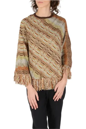 Missoni Kurtki, Kobieta, Wielobarwność, ONE SIZE, Kolorowy Ponczo dla Kobiet