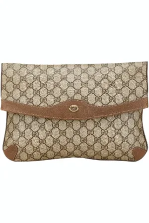 Gucci Pre-owned, Kobieta, Beżowy, ONE SIZE, Skóra, Pre-owned Canvas clutches