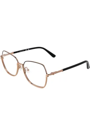 Guess Akcesoria, Kobieta, brązowy, ONE SIZE, Czarne Okulary Optyczne Damskie Kwadratowy Styl