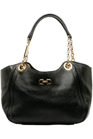 Salvatore Ferragamo Pre-owned, Kobieta, Czarny, ONE SIZE, Skóra, Pre-owned Skórzane torebki