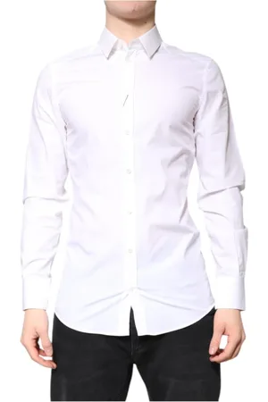 Dolce & Gabbana Koszule, Mężczyzna, Biały, M, Elegancka Złota Formalna Koszula