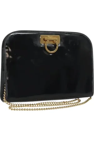 Salvatore Ferragamo Pre-owned, Kobieta, Czarny, ONE SIZE, Skóra, Pre-owned skórzane torby na ramię