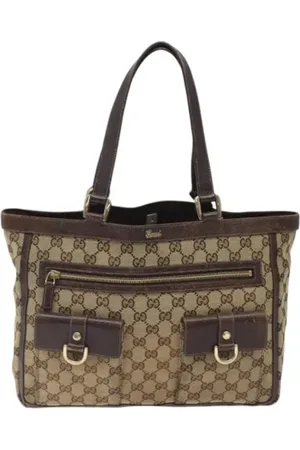 Gucci Pre-owned, Kobieta, Beżowy, ONE SIZE, Skóra, Pre-owned Canvas gucci-bags