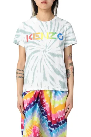 Kenzo Koszulki, Kobieta, Wielobarwność, M, Mint Graficzny T-shirt Casual