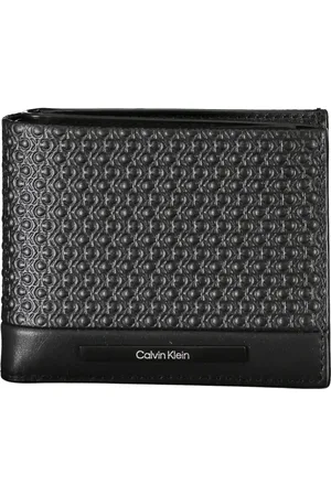 Calvin Klein Akcesoria, Mężczyzna, Czarny, ONE SIZE, Portfel Męski Czarny Blokada Rfid Detale Kontrastowe