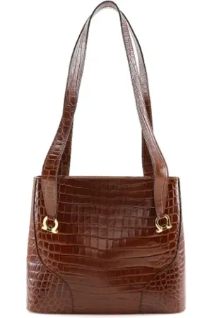 Salvatore Ferragamo Pre-owned, Kobieta, brązowy, ONE SIZE, Skóra, Pre-owned skórzane torby na ramię