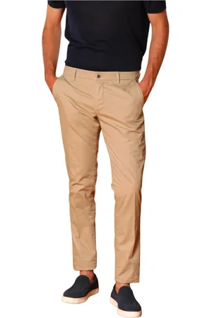 Masons Spodnie, Mężczyzna, Beżowy, 3XL, Bawełna, Spodnie Chino Slim Fit Jasny Khaki