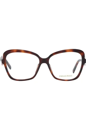 Emilio Pucci Akcesoria, Kobieta, brązowy, ONE SIZE, Brązowe Okulary Optyczne Damskie Styl Motyla