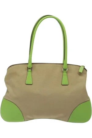 Prada Pre-owned, Kobieta, Beżowy, ONE SIZE, Skóra, Pre-owned Canvas prada-bags