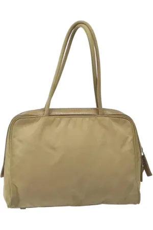 Prada Pre-owned, Kobieta, Beżowy, ONE SIZE, Nylon, Pre-owned Nylon handbags