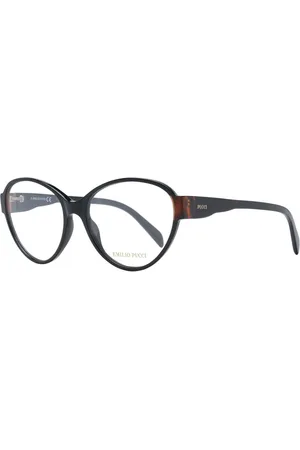 Emilio Pucci Akcesoria, Kobieta, Czarny, ONE SIZE, Czarne Okulary Optyczne Damskie Styl Motyla