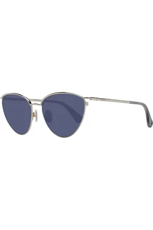 Max Mara Akcesoria, Kobieta, Szary, ONE SIZE, Srebrne Okulary Przeciwsłoneczne Cat Eye Dla Kobiet