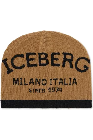 Iceberg Akcesoria, Mężczyzna, Beżowy, ONE SIZE, Len, Ciepła czapka beanie z mieszanki wełny