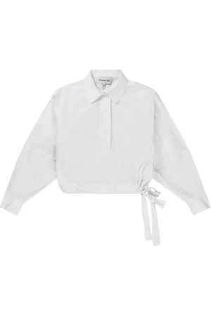 Munthe Bluzki, Kobieta, Biały, 2XS, Bawełna, Biała Elegancka Tashumi Top Bluzka