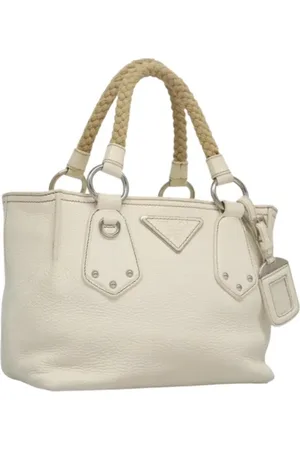 Prada Pre-owned, Kobieta, Biały, ONE SIZE, Skóra, Pre-owned Skórzane torebki