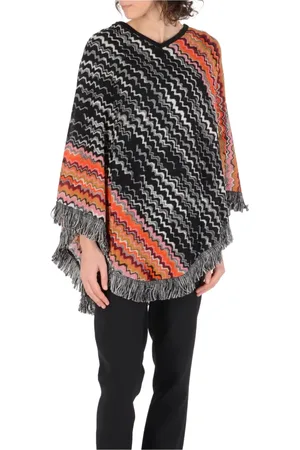 Missoni Kurtki, Kobieta, Wielobarwność, ONE SIZE, Wielokolorowy Płaszcz z Wełny