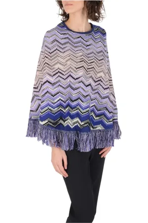 Missoni Kurtki, Kobieta, Wielobarwność, ONE SIZE, Wielokolorowy Płaszcz z Wełny