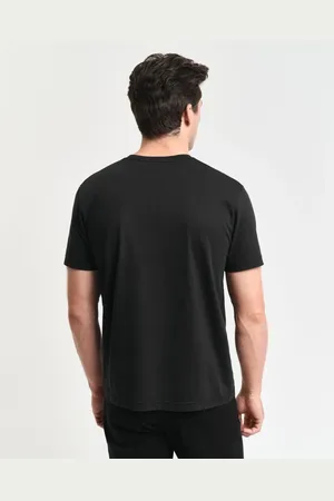 GANT Koszulki, Mężczyzna, Czarny, XL, T-shirt regular fit Shield