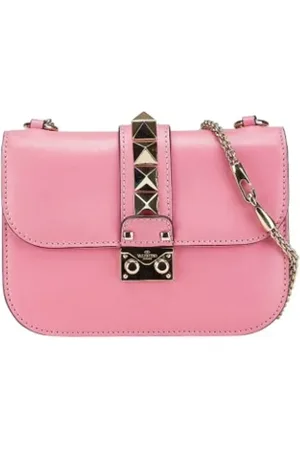 VALENTINO Pre-owned, Kobieta, Różowy, ONE SIZE, Skóra, Pre-owned skórzane torby na ramię