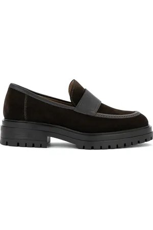 Gianvito Rossi Buty, Mężczyzna, Czarny, 41 1/2 EU, Zamsz, Zamszowe mokasyny z podeszwą lug