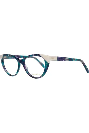 Emilio Pucci Akcesoria, Kobieta, Niebieski, ONE SIZE, Niebieskie Okulary Optyczne Cat Eye