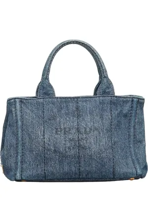 Prada Pre-owned, Kobieta, Niebieski, ONE SIZE, Denim, Pre-owned Denim handbags
