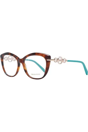 Emilio Pucci Akcesoria, Kobieta, brązowy, ONE SIZE, Brązowe Okulary Optyczne Damskie Styl Motyla