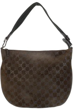 Gucci Pre-owned, Kobieta, brązowy, ONE SIZE, Zamsz, Pre-owned Canvas crossbody-bags