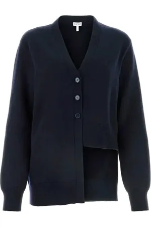Loewe Swetry, Kobieta, Niebieski, XS, Kaszmir, Asymetryczny Sweter z Kaszmiru Damski