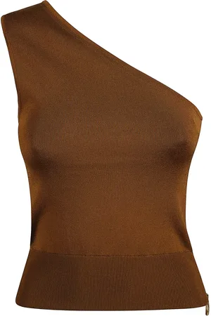 Patou Koszulki, Kobieta, brązowy, M, Brązowy Sweter Jedno Ramie