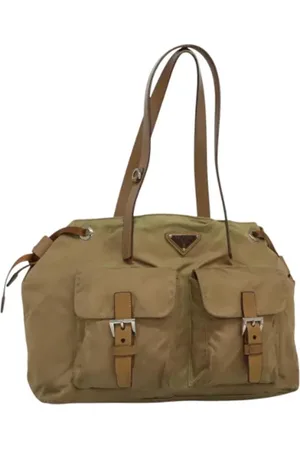 Prada Pre-owned, Kobieta, Beżowy, ONE SIZE, Nylon, Pre-owned Nylon prada-bags