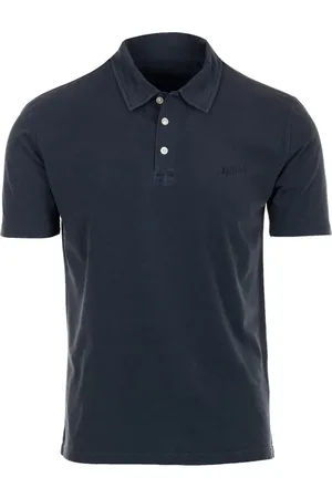 Woolrich Koszulki, Mężczyzna, Niebieski, L, Krótki rękaw kamieniowane polo
