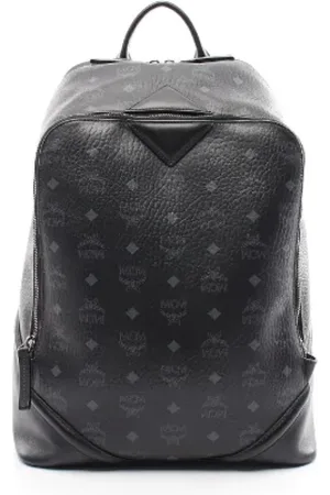 MCM Pre-owned, Kobieta, Czarny, ONE SIZE, Pre-owned Canvas backpacks